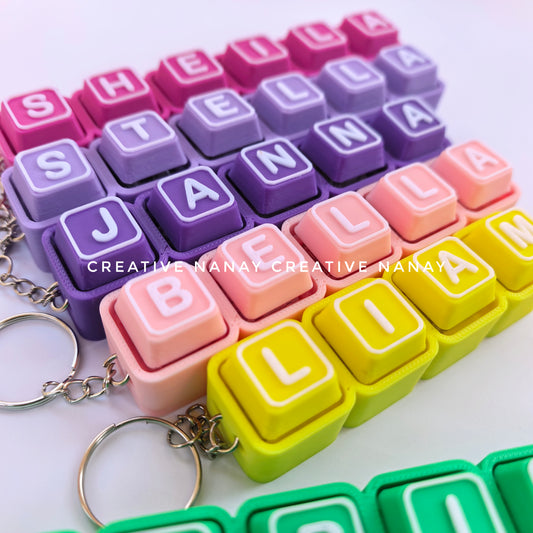 Clicker Fidget Keyboard | Custom Name 3d Printed
