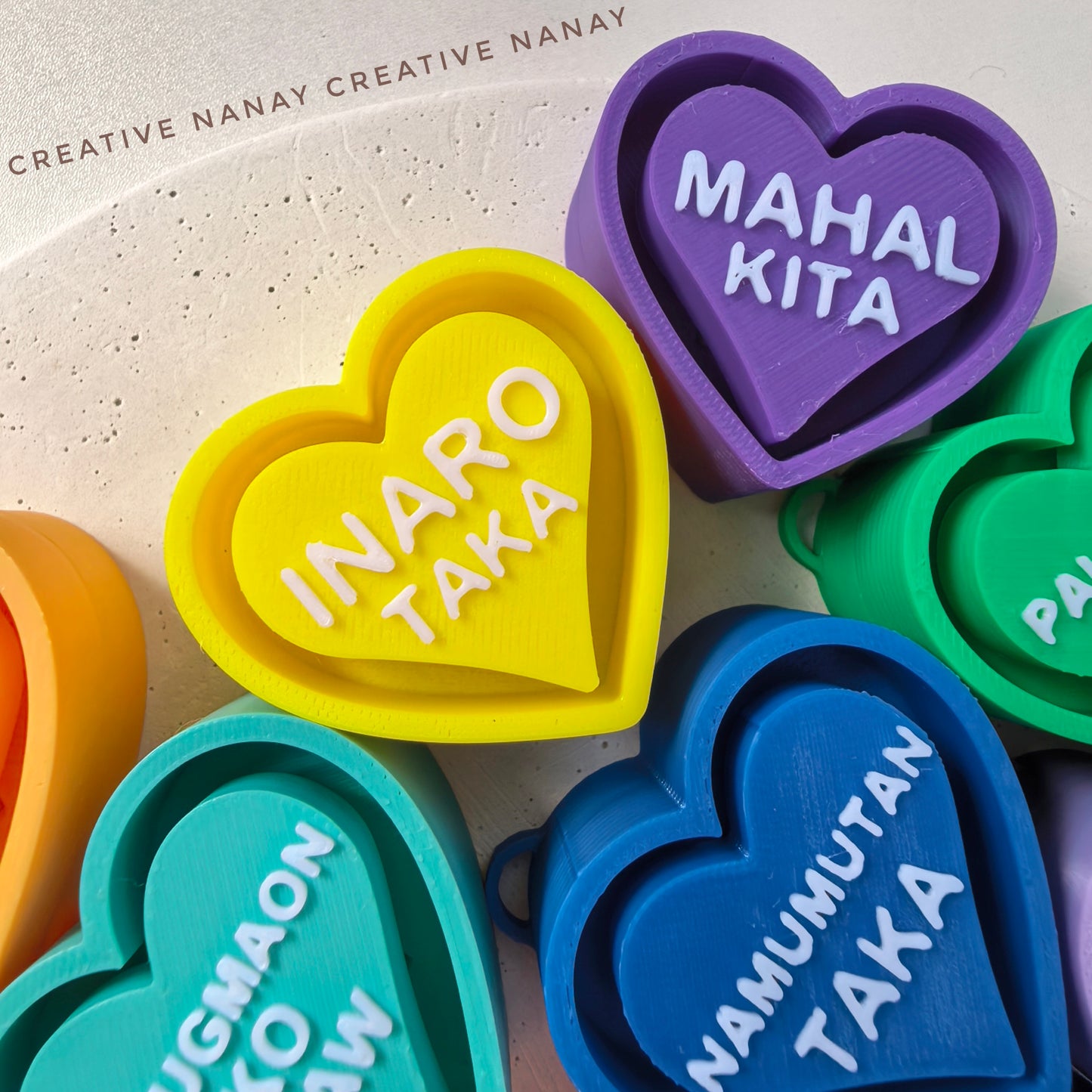 ❗UNASSEMBLED - 6pcs Floating Heart Clicker Keychain ❗PRE-ORDER