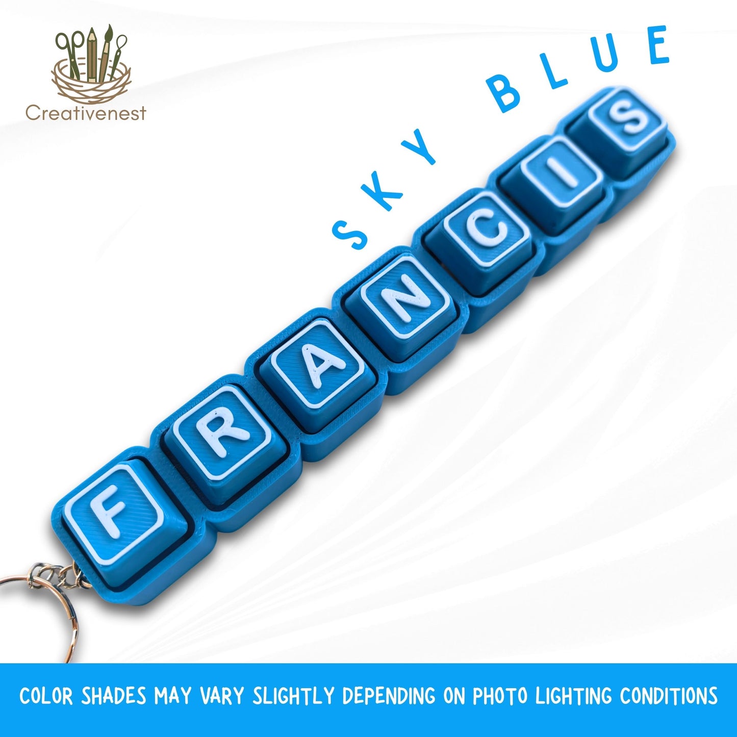 RETAIL!  ASSEMBLED - NO Minimum ORDER required PRE ORDER UP TO 20 DAYS l Clicker Fidget Keyboard | Custom Name 3d Printed
