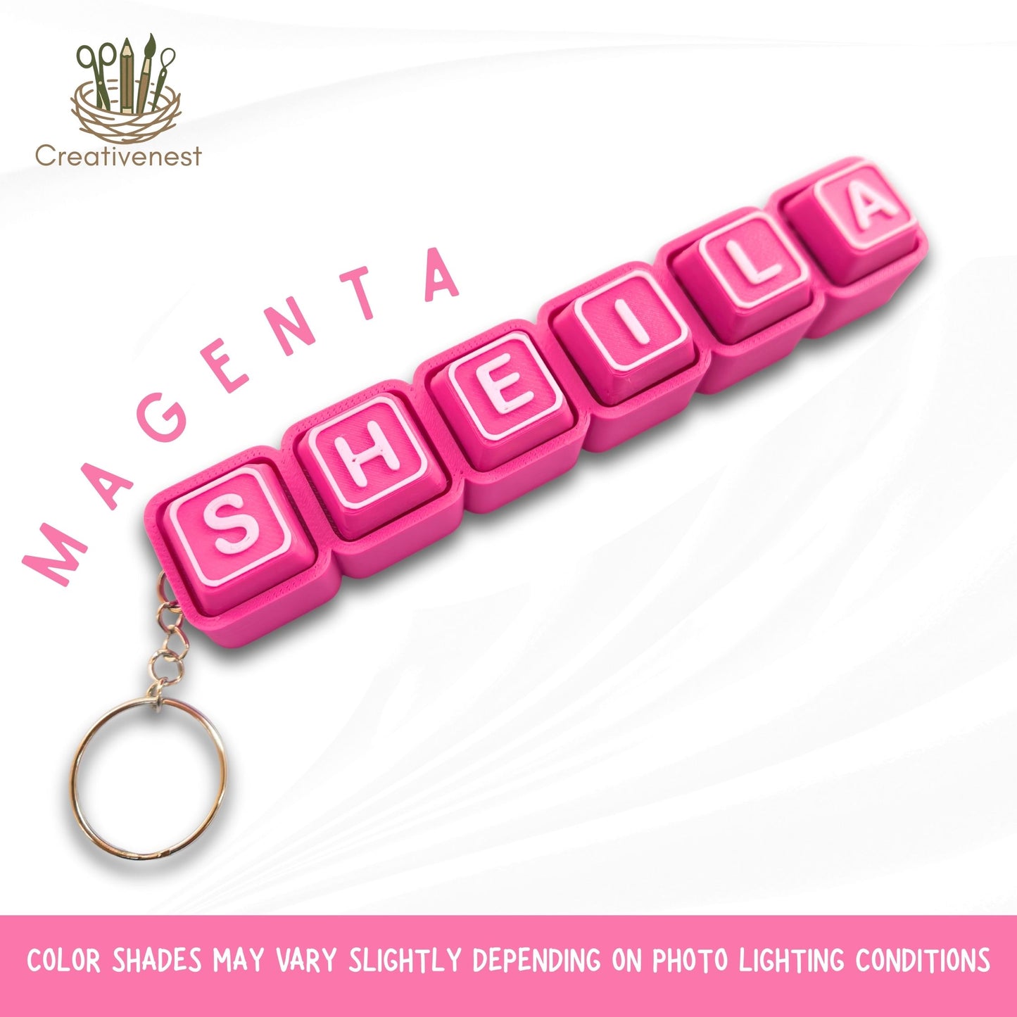 RETAIL!  ASSEMBLED - NO Minimum ORDER required PRE ORDER UP TO 20 DAYS l Clicker Fidget Keyboard | Custom Name 3d Printed