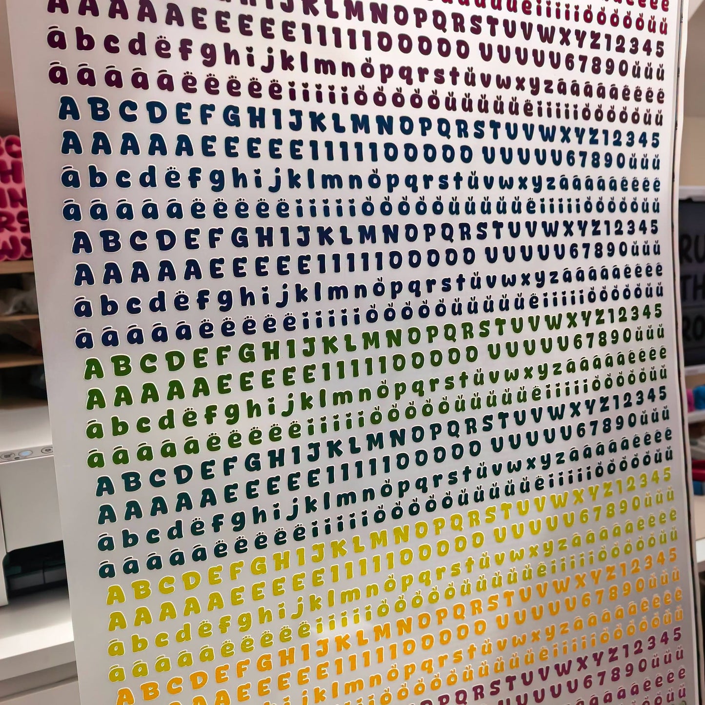 DTF 1 METER ALPHABET