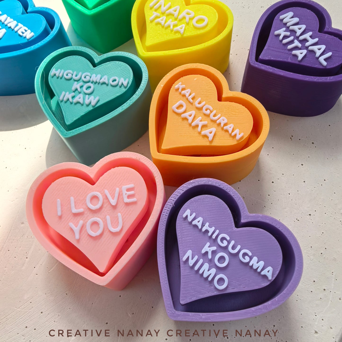 ❗UNASSEMBLED - 6pcs Floating Heart Clicker Keychain ❗PRE-ORDER