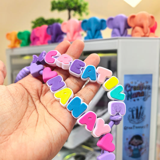 Chunky Letters White Base Combination (3d Printed) 27pcs A-Z with Ñ (Horizontal)