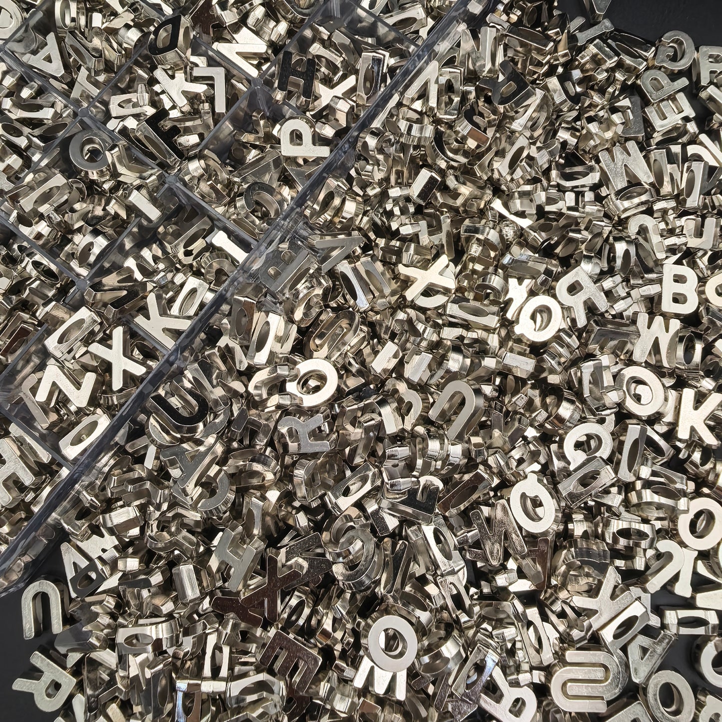 Slider Letter Beads | 500g apx | Mix Letters