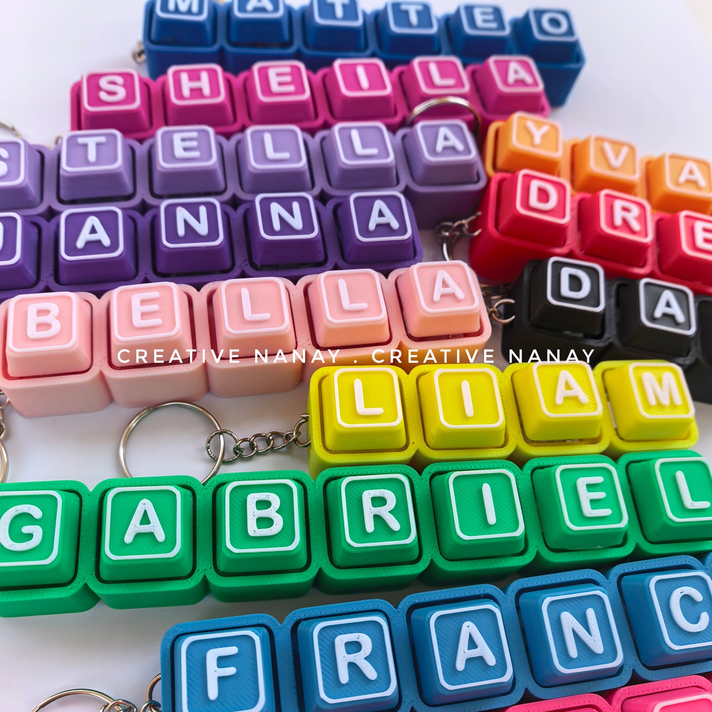 Clicker Fidget Keyboard | Custom Name 3d Printed