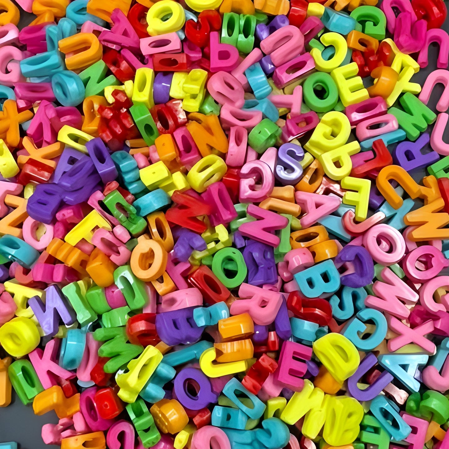 Slider Letter Beads | 500g apx | Mix Letters
