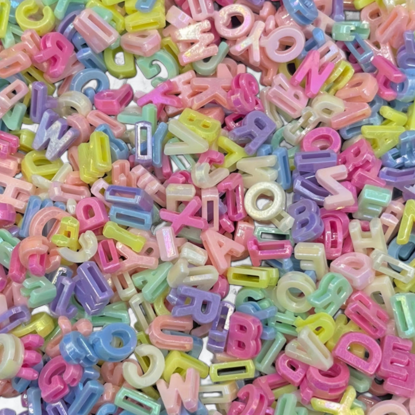 Slider Letter Beads | 500g apx | Mix Letters