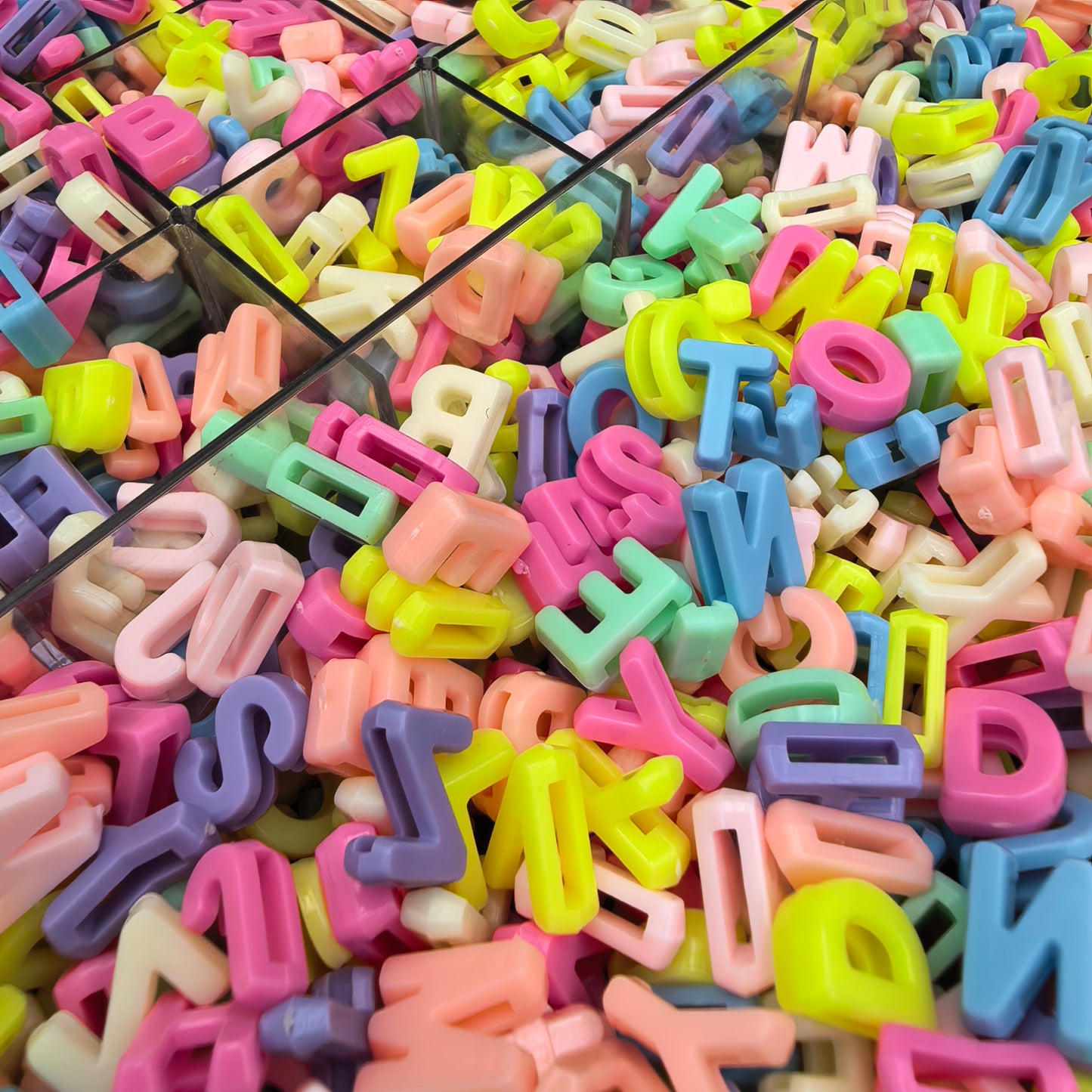 Slider Letter Beads | 500g apx | Mix Letters